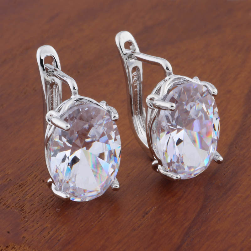 Romantic Retro 1014 Oval European And American Ear Clip - Novair-product name