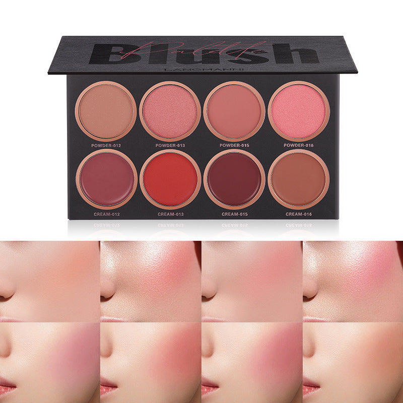 Makeup Eight-color Blush High Disc Brighten Skin Tone - Novair-product name