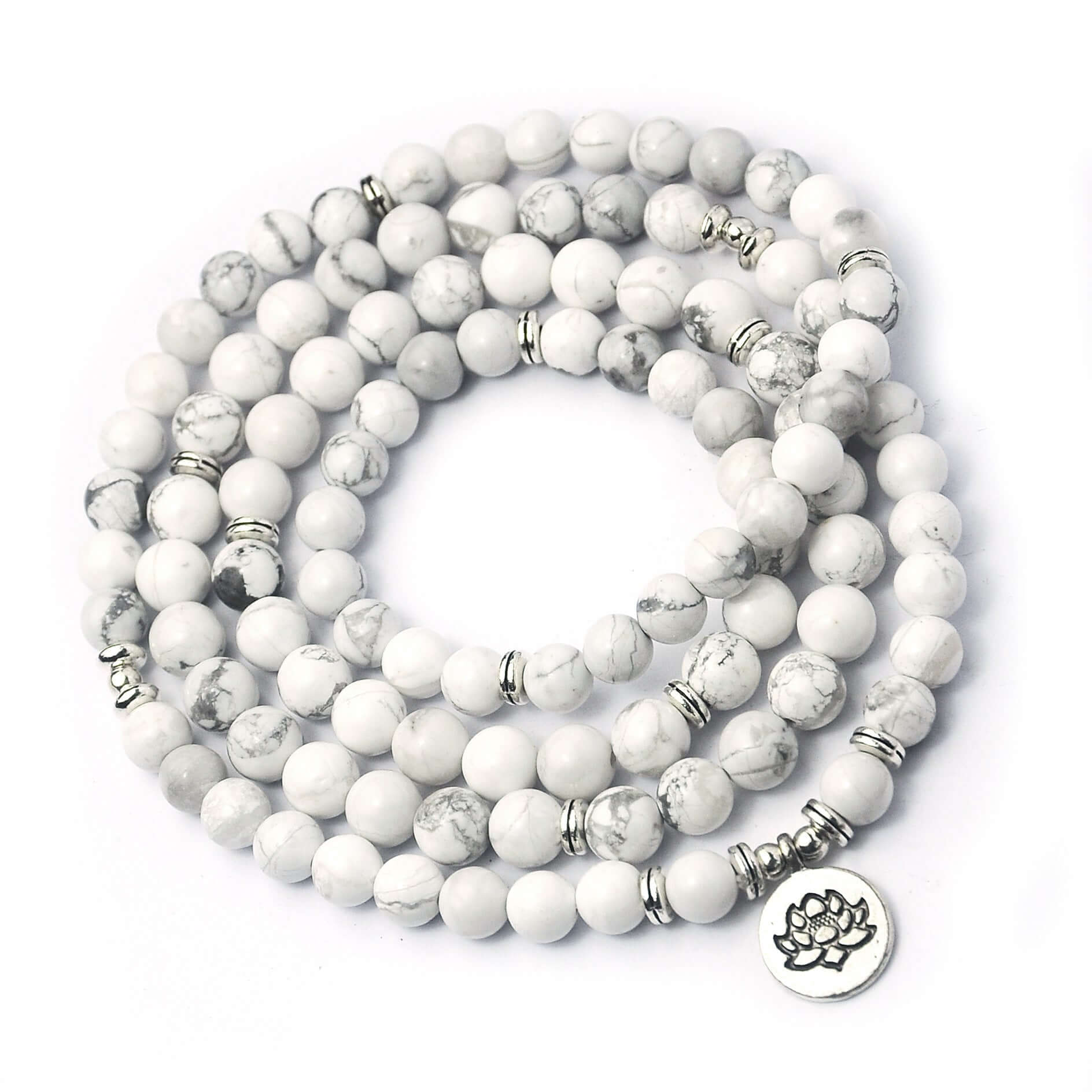 Amazon Stone Tiger Eye Stone Bracelet Necklace 108 Buddha Beads Lotus Bracelet - Novair-product name