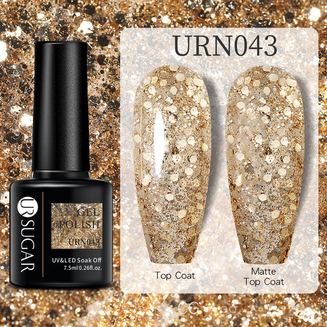 Black White Red Glitter Color Gel Nail Polish Matte - Novair-product name