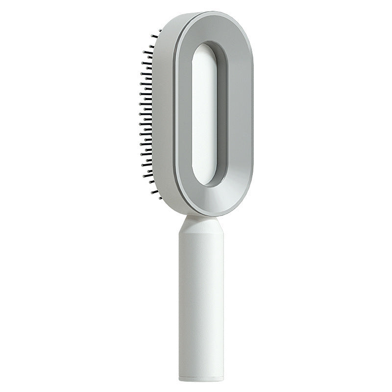 Self Cleaning Hair Brush For Women One-key Cleaning Hair Loss Airbag Massage Scalp Comb Anti-Static Hairbrush - Novair-product name