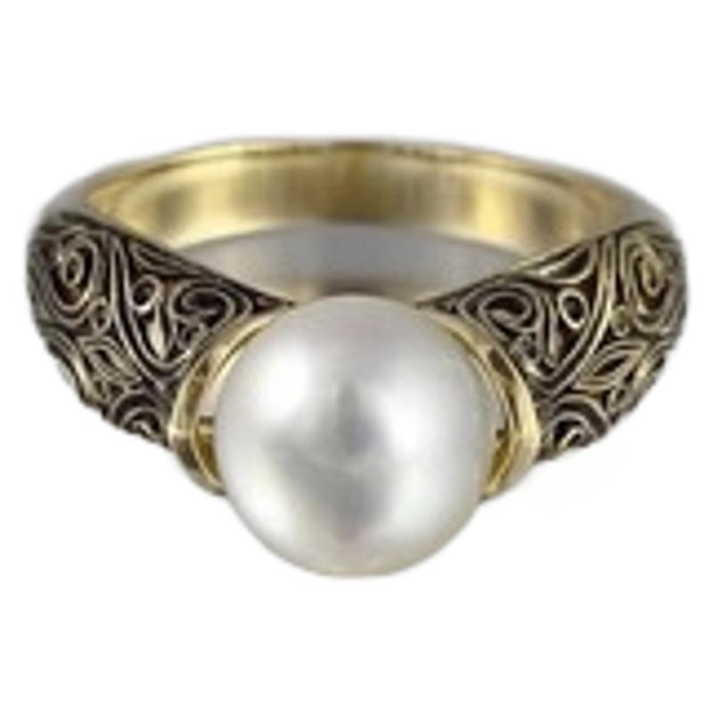 Inlaid Imported Artificial ABS Pearl Ring - Novair-product name