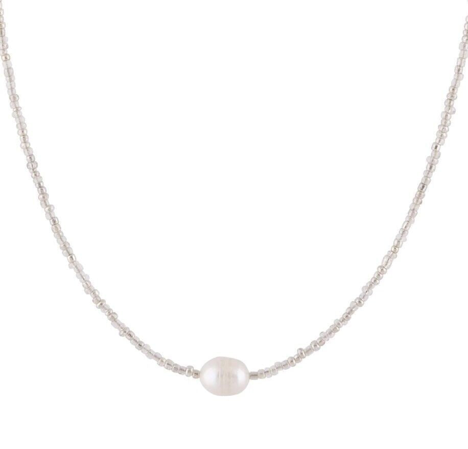 Artistic Vintage Bead Necklace Natural Freshwater Pearl - Novair-product name