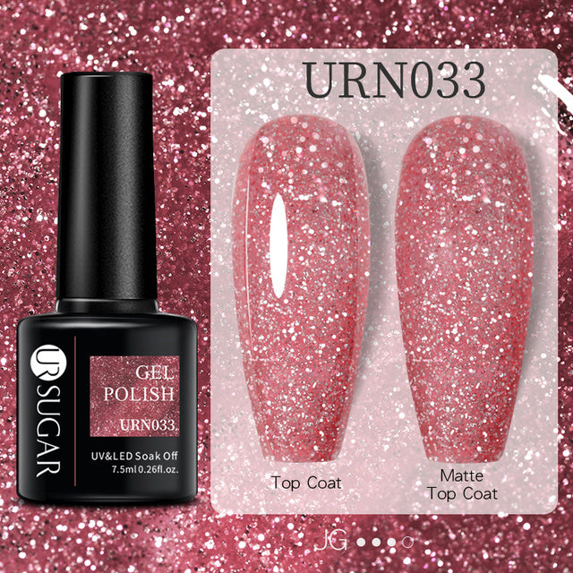 Black White Red Glitter Color Gel Nail Polish Matte - Novair-product name