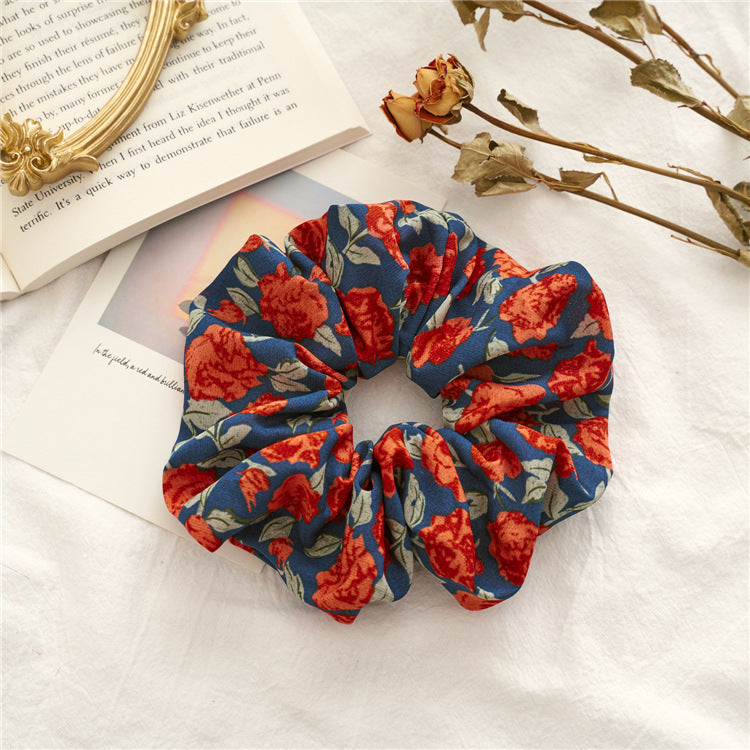 Japanese And Korean Rose Large Intestine Hair Ring