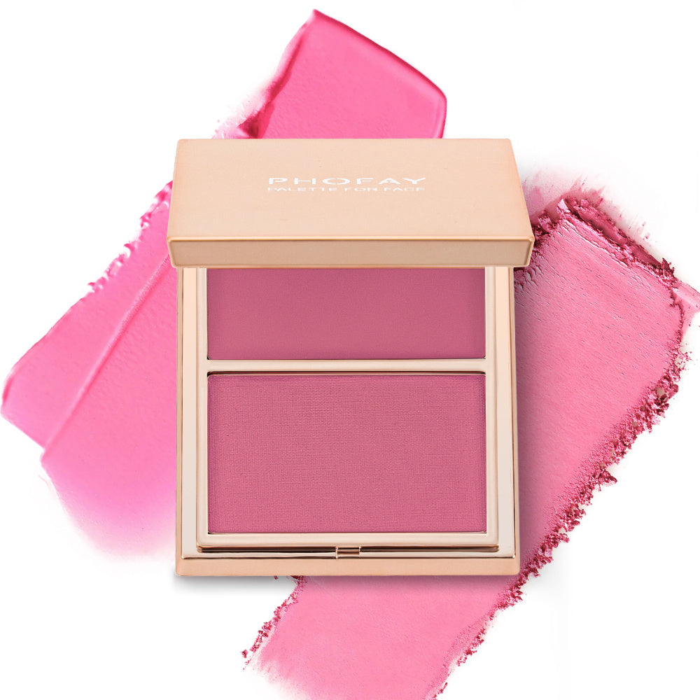PHOFAY Double-Take Cream & Powder Blush Duo - Novair-product name