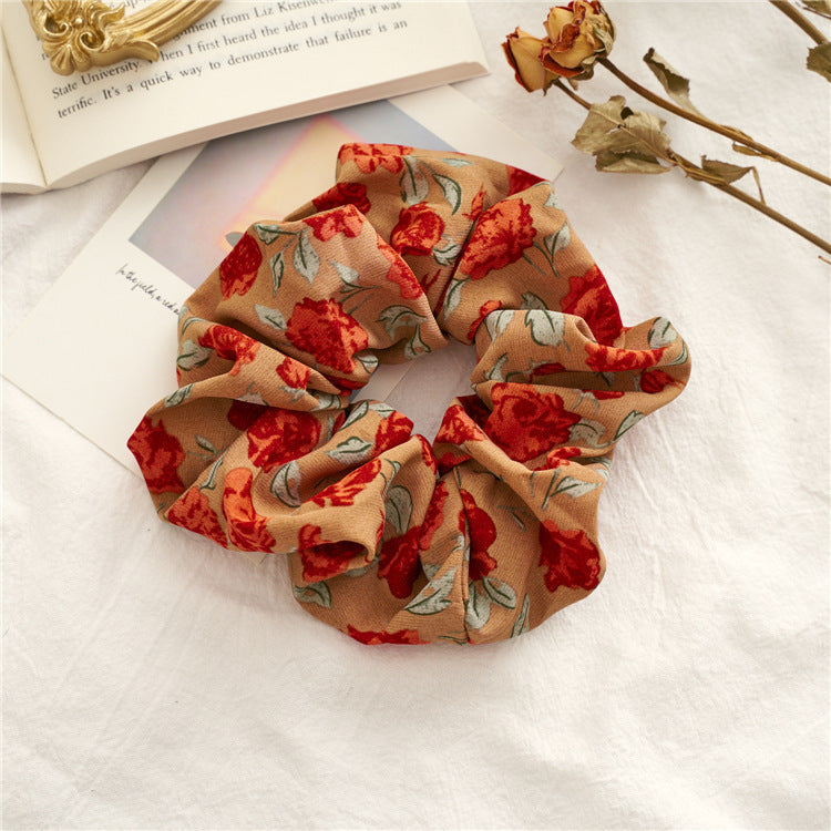 Japanese And Korean Rose Large Intestine Hair Ring