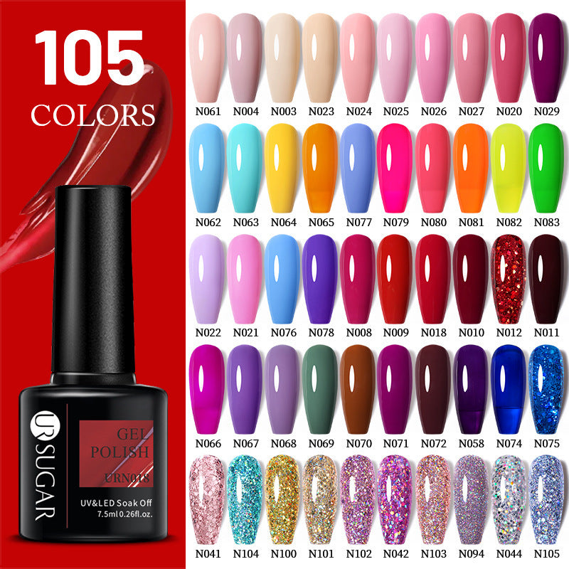 Black White Red Glitter Color Gel Nail Polish Matte - Novair-product name