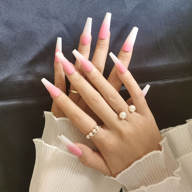 Long Ballet Nails With Flat And Pointed Water Droplets - Novair-product name
