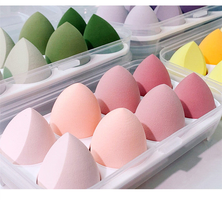 Do Not Eat Powder Beauty Egg Wet And Dry Puff Puff Sponge Soft Giant Makeup Egg With Storage Box - Novair-product name