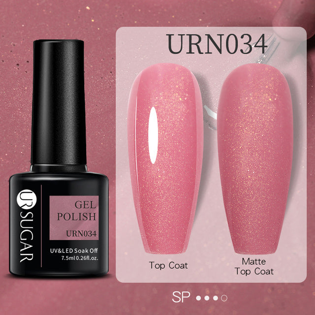 Black White Red Glitter Color Gel Nail Polish Matte - Novair-product name