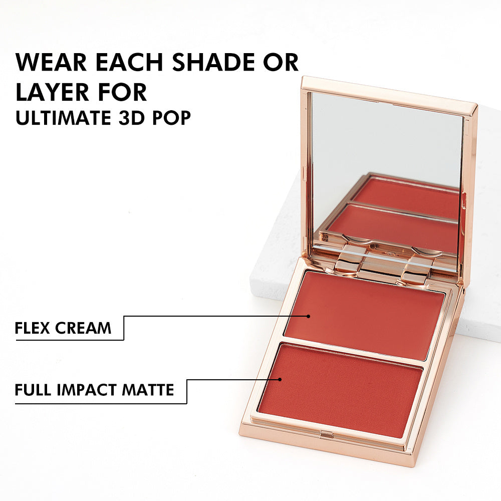 PHOFAY Double-Take Cream & Powder Blush Duo - Novair-product name