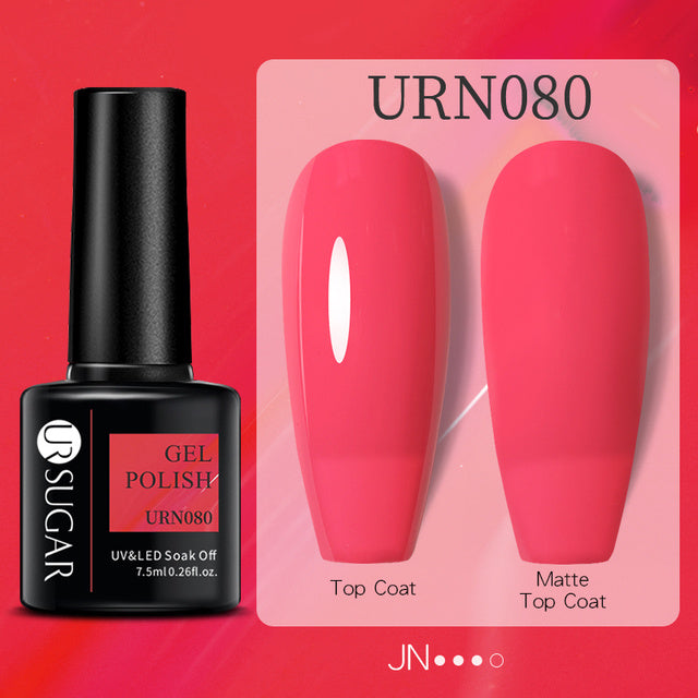 Black White Red Glitter Color Gel Nail Polish Matte - Novair-product name