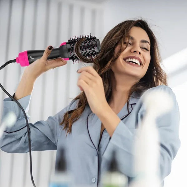Hot Hair Brush 4 In 1 Hair Dryer Volumizer Brush Dryer Comb For Straightening Curling Drying - Novair-product name