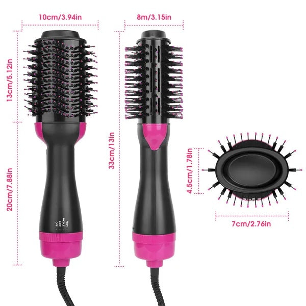 Hot Hair Brush 4 In 1 Hair Dryer Volumizer Brush Dryer Comb For Straightening Curling Drying - Novair-product name