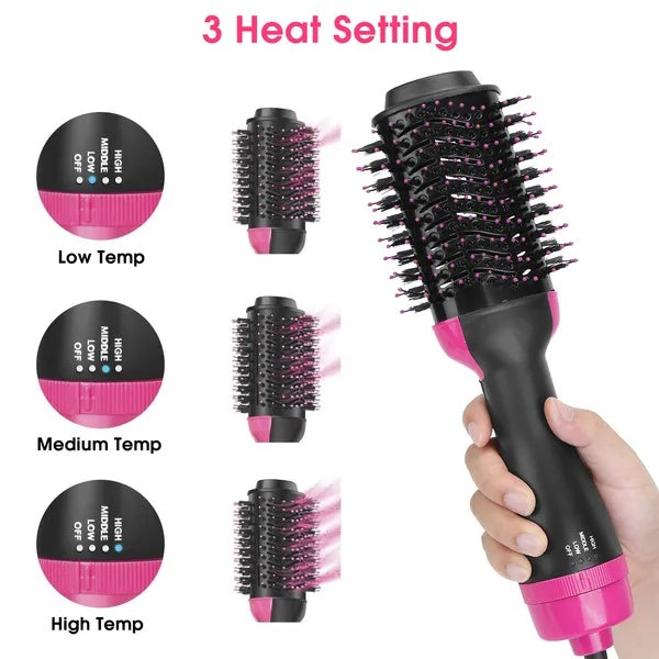 Hot Hair Brush 4 In 1 Hair Dryer Volumizer Brush Dryer Comb For Straightening Curling Drying - Novair-product name