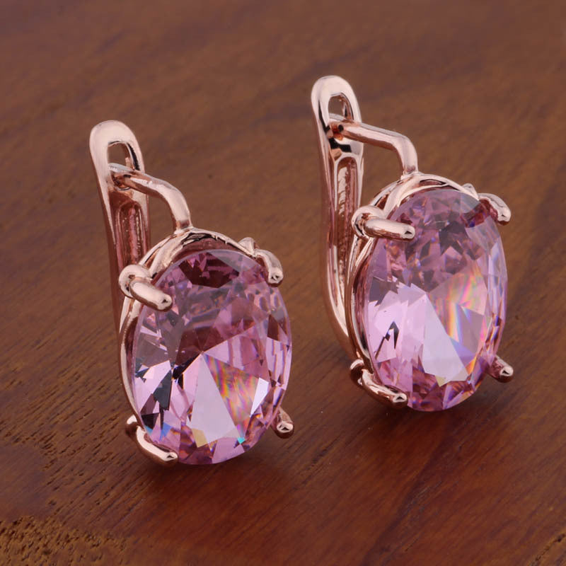 Romantic Retro 1014 Oval European And American Ear Clip - Novair-product name