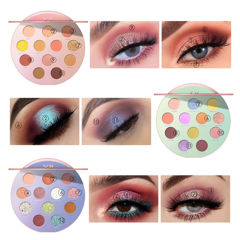 Time Eyeshadow Palette 12 Color Eyeshadow - Novair-product name