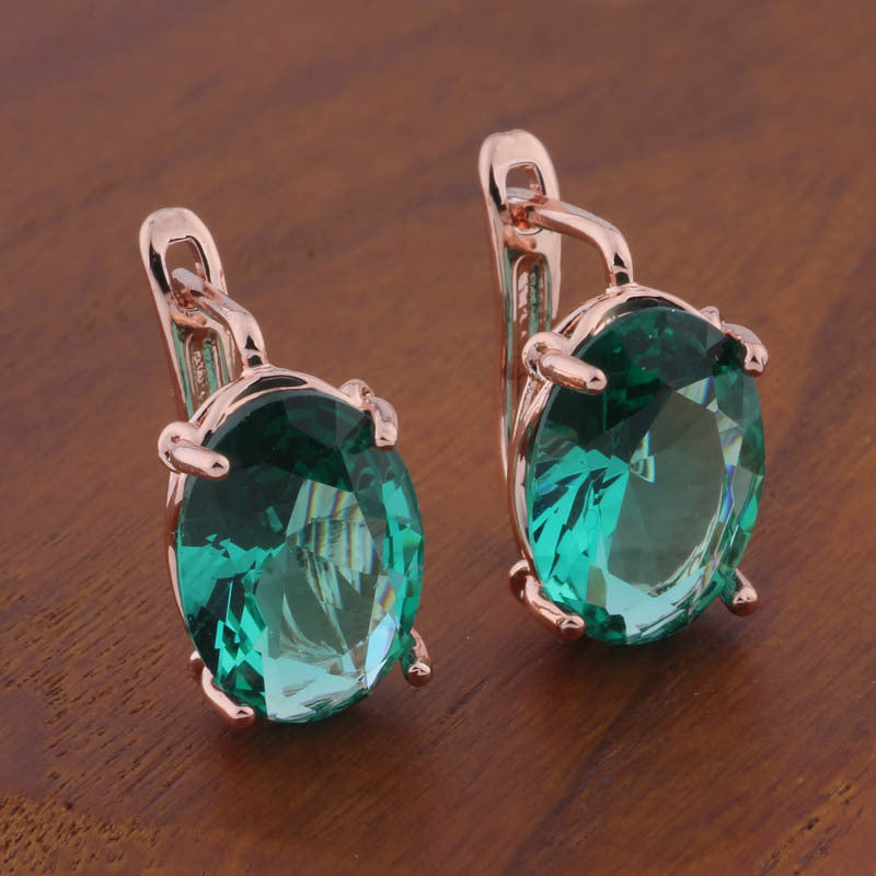 Romantic Retro 1014 Oval European And American Ear Clip - Novair-product name
