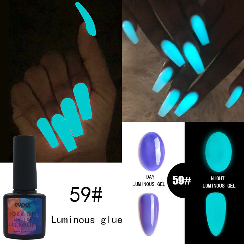 6 Colors Luminous Glue Phototherapy Nail Glue UV Polish - Novair-product name