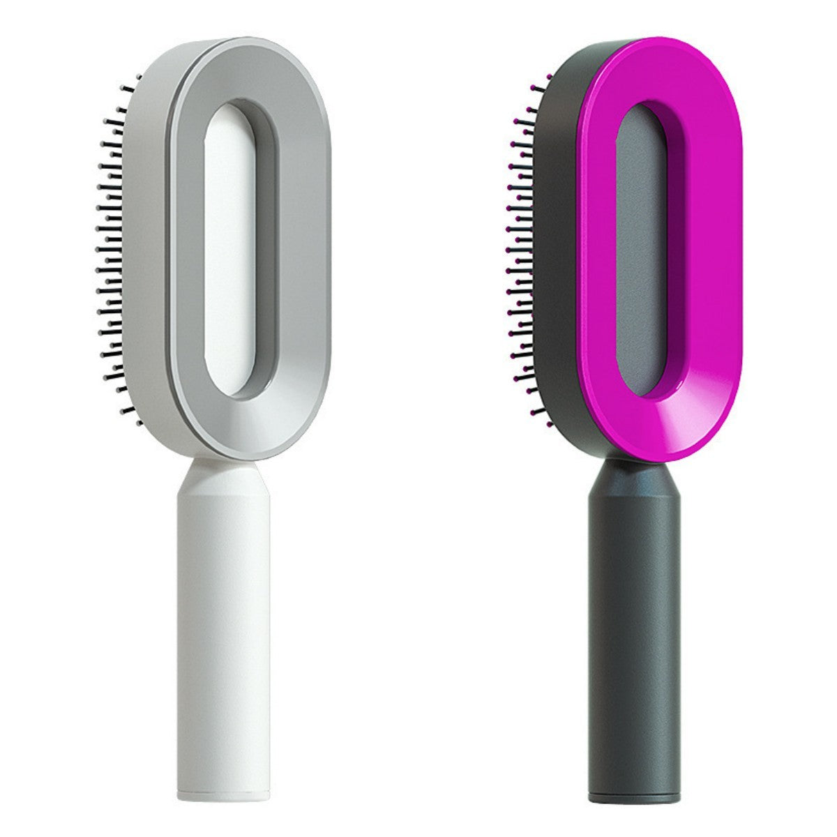 Self Cleaning Hair Brush For Women One-key Cleaning Hair Loss Airbag Massage Scalp Comb Anti-Static Hairbrush - Novair-product name