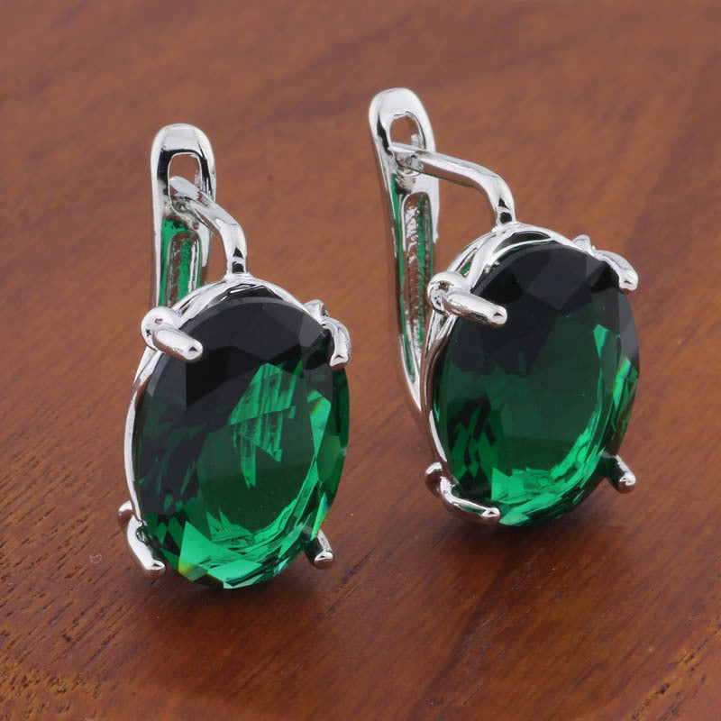 Romantic Retro 1014 Oval European And American Ear Clip - Novair-product name