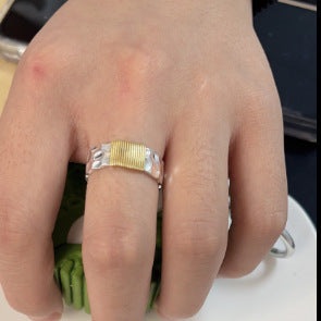 Geometric Simple Bracelet Wide Face Ring - Novair-product name