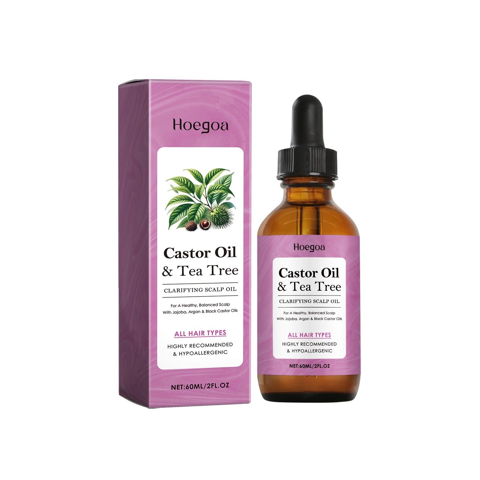 HOEGOA Scalp Treatment Oil Nourishes Hair, Moisturizes And Locks In Moisture, Improves Hair Texture, Reduces Oil Frizz - Novair-product name