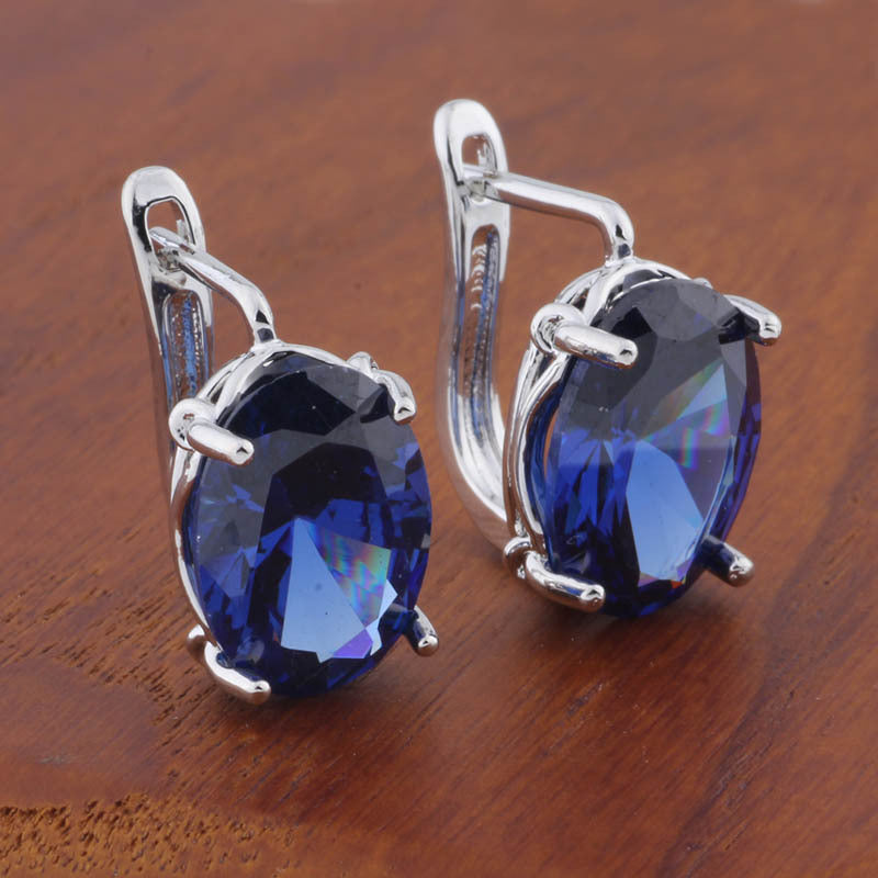 Romantic Retro 1014 Oval European And American Ear Clip - Novair-product name