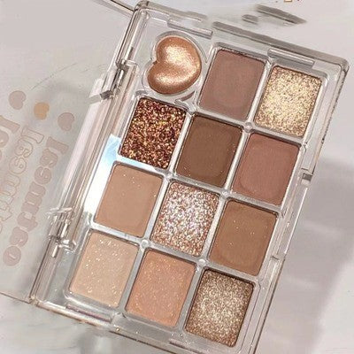 Beautiful Eye Shadow Plate Makeup Twelve Color Earth Tone - Novair-product name