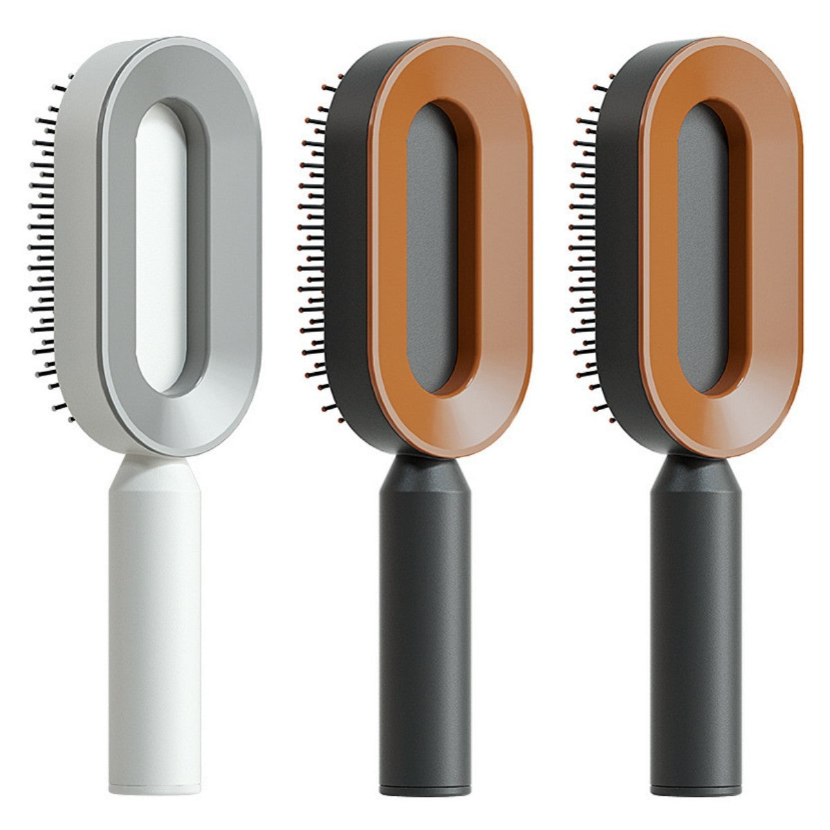 Self Cleaning Hair Brush For Women One-key Cleaning Hair Loss Airbag Massage Scalp Comb Anti-Static Hairbrush - Novair-product name
