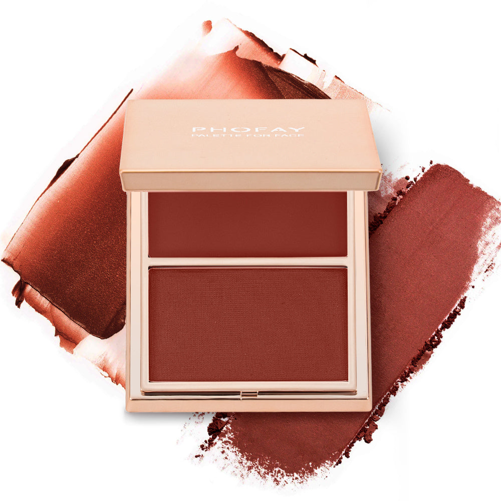 PHOFAY Double-Take Cream & Powder Blush Duo - Novair-product name