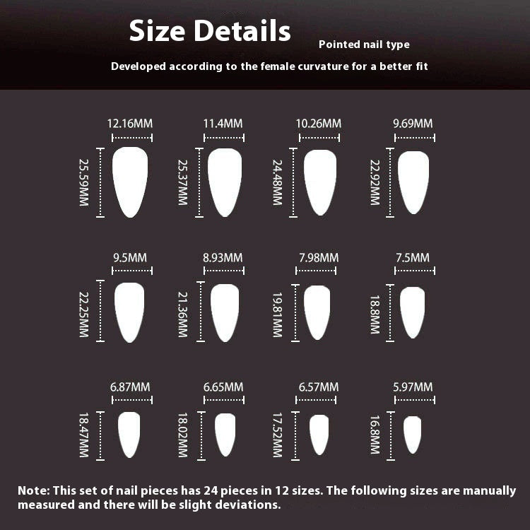 Acrylic Fake Nails Artificial Rhinestone Paste Gloss Short - Novair-product name