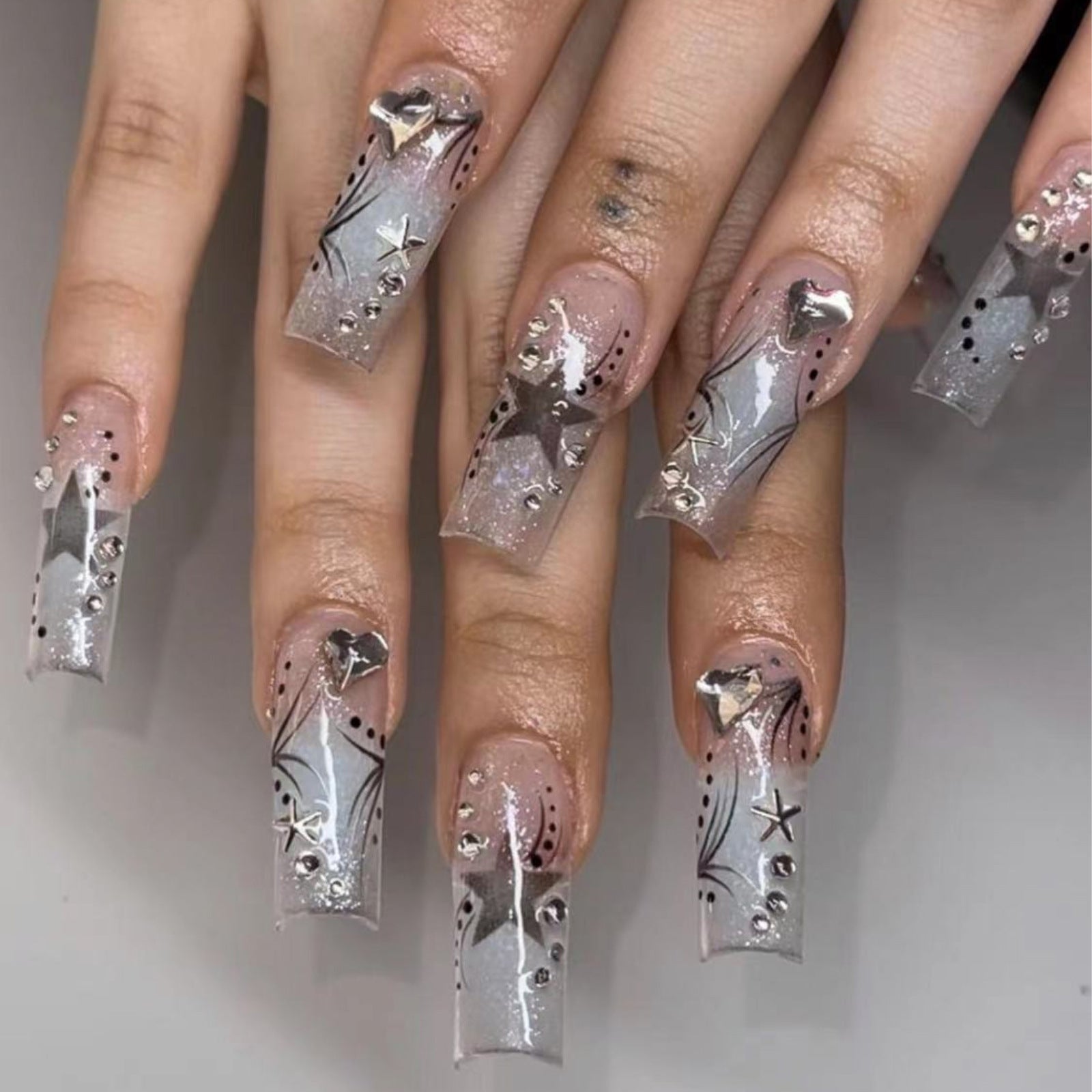 Women's Fashion Rhinestone Patch Nails - Novair-product name