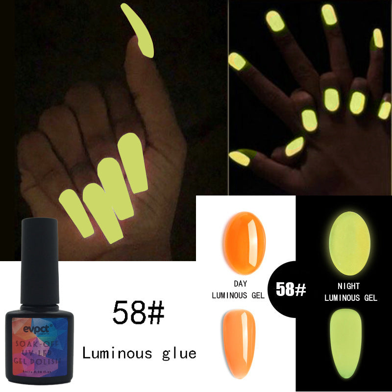 6 Colors Luminous Glue Phototherapy Nail Glue UV Polish - Novair-product name