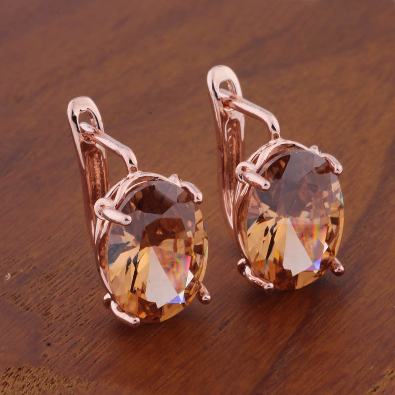 Romantic Retro 1014 Oval European And American Ear Clip - Novair-product name