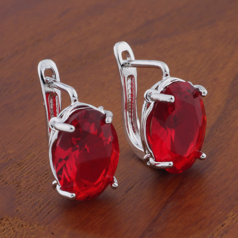 Romantic Retro 1014 Oval European And American Ear Clip - Novair-product name
