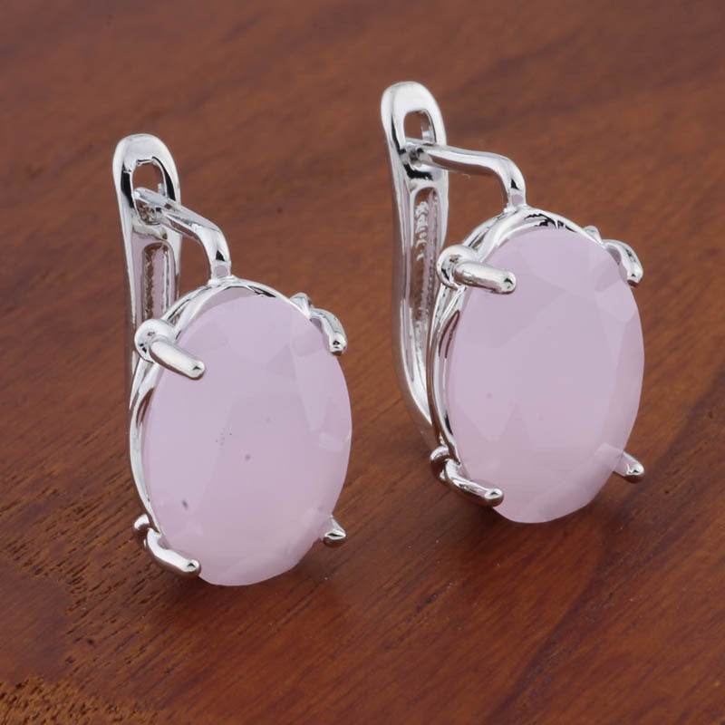 Romantic Retro 1014 Oval European And American Ear Clip - Novair-product name