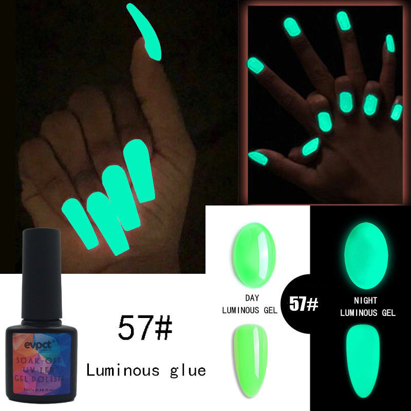 6 Colors Luminous Glue Phototherapy Nail Glue UV Polish - Novair-product name