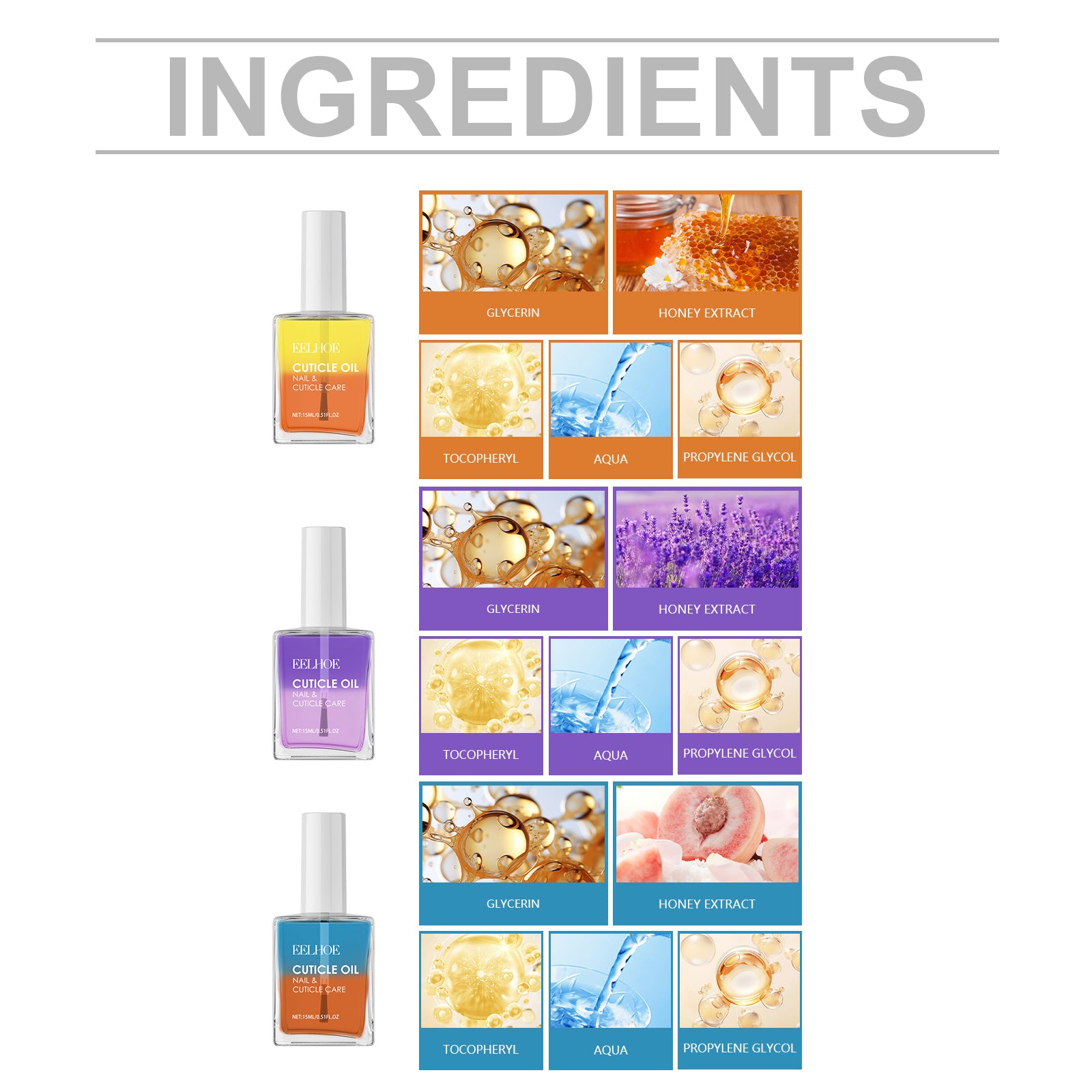 EELHOE Double-Layer Nail Cuticle Oil For Nail Cuticle Repair, Moisturizing And Softening Nail Surface Care Oil - Novair-product name