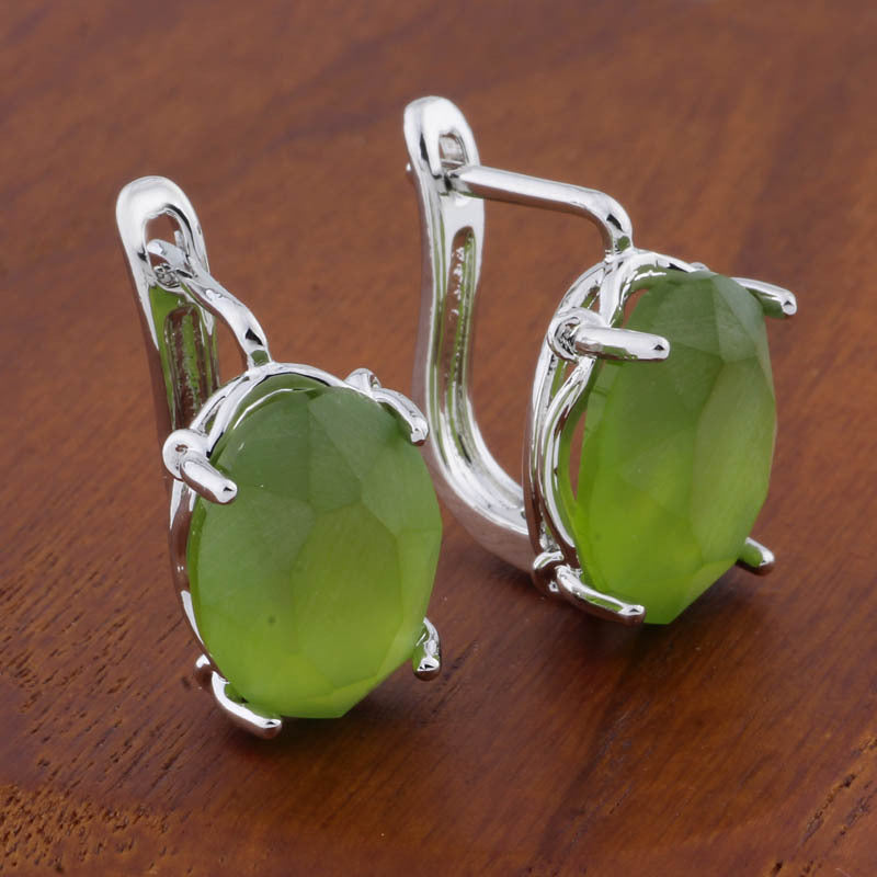 Romantic Retro 1014 Oval European And American Ear Clip - Novair-product name