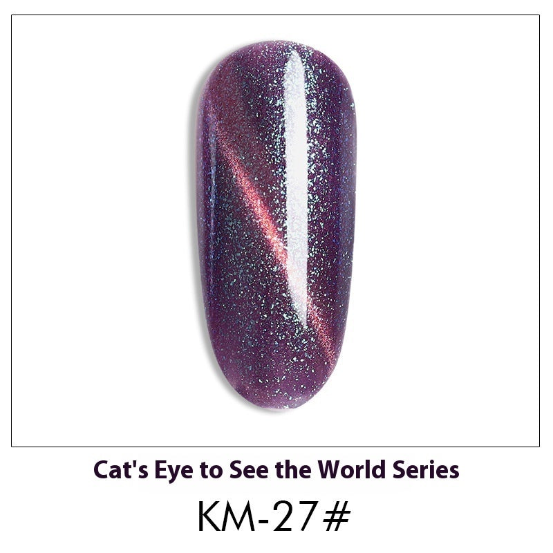 New 36 Colors Suit White Phototherapy Plastic Cat Eye Series Nail Polish Gel - Novair-product name