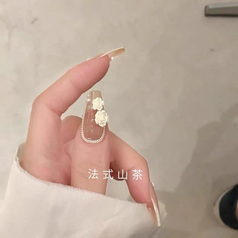 False Nails Can Be Taken With French Camellia - Novair-product name
