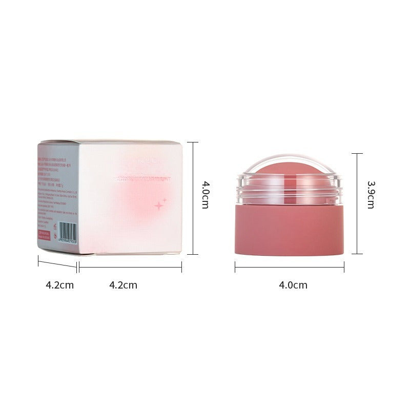 Round Blush Cream For Women's Single-color Nude Makeup, With Long-lasting Color, Natural Matte Finish And Enhanced Complexion - Novair-product name