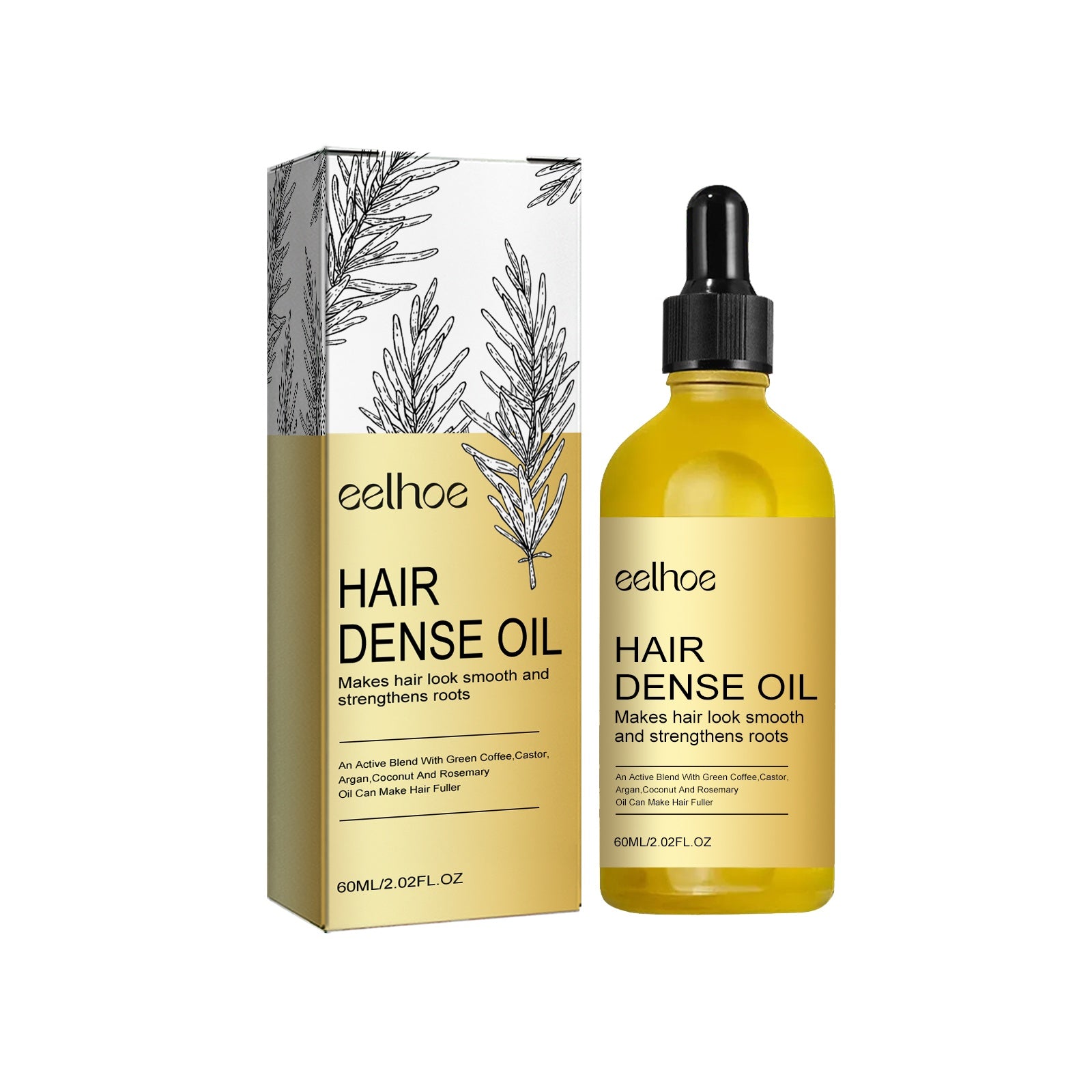 EELHOE Rosemary Hair Treatment Oil Scalp Cleansing Conditioning Volumizing Smoothing Repair Dry Frizzy Hair Conditioning Hair Treatment Oil - Novair-product name