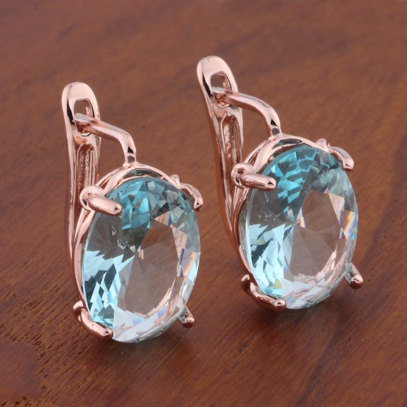 Romantic Retro 1014 Oval European And American Ear Clip - Novair-product name