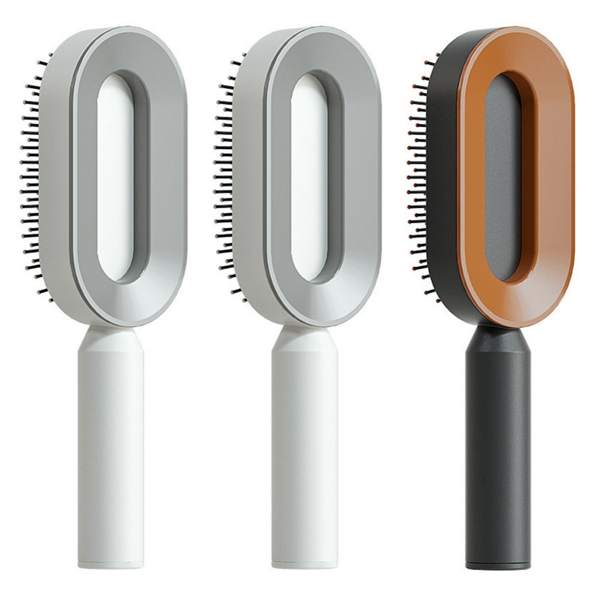 Self Cleaning Hair Brush For Women One-key Cleaning Hair Loss Airbag Massage Scalp Comb Anti-Static Hairbrush - Novair-product name