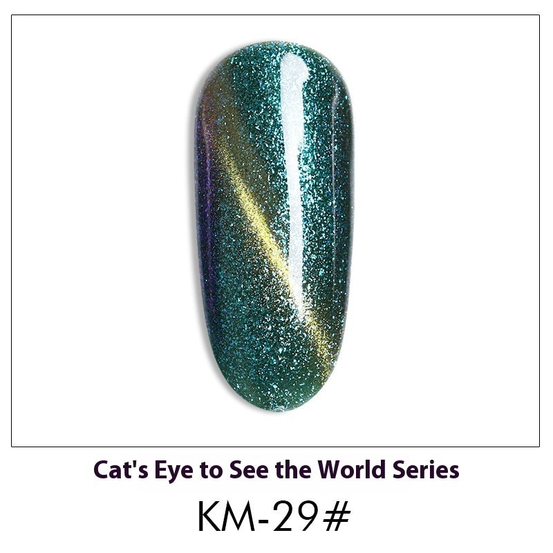 New 36 Colors Suit White Phototherapy Plastic Cat Eye Series Nail Polish Gel - Novair-product name