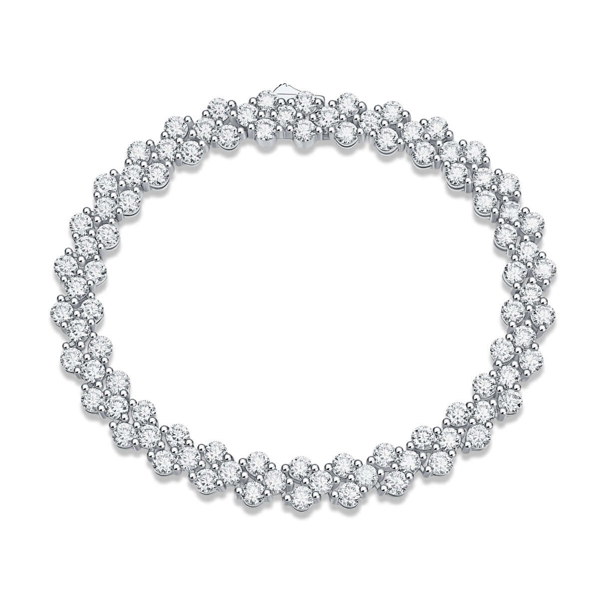 Kanong Luxury Fashion Mossan Diamond S925 Silver Bracelet - Novair-product name