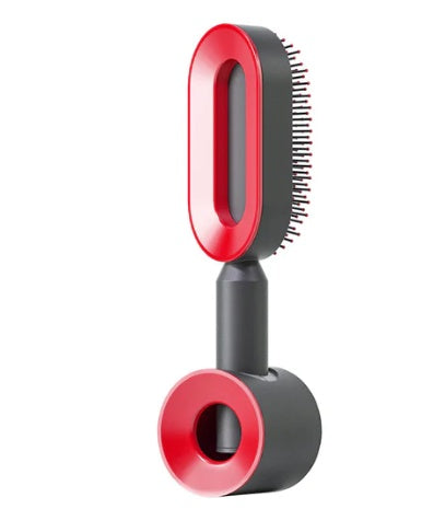 Self Cleaning Hair Brush For Women One-key Cleaning Hair Loss Airbag Massage Scalp Comb Anti-Static Hairbrush - Novair-product name